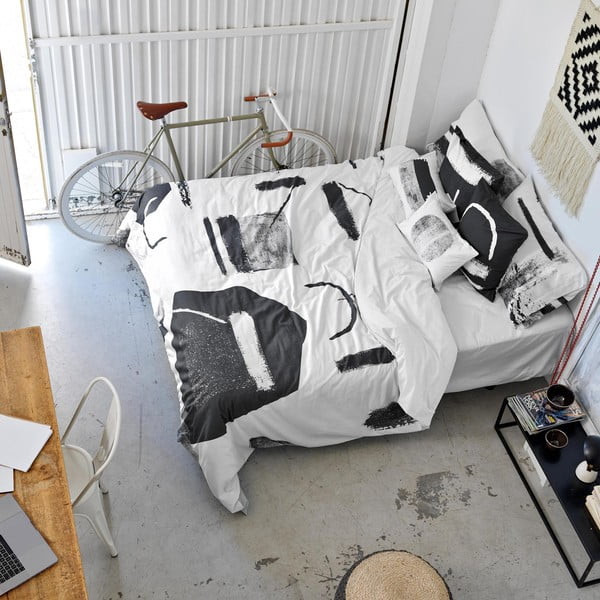 Kokvilnas segas pārvalks Blanc Shapes, 200 x 200 cm-image-4