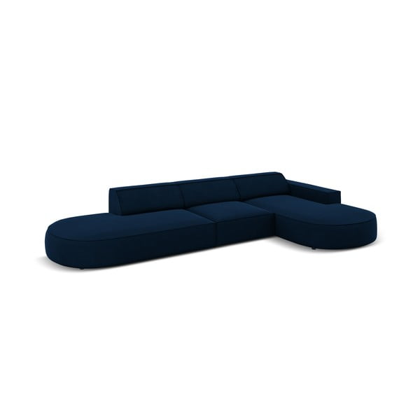 Zils samta stūra dīvāns (labais stūris) Jodie – Micadoni Home-image-4