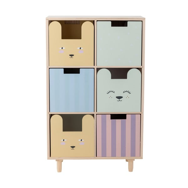 Dabīga toņa paulonijas masīvkoka zema bērnu kumode 25,5x88,5 cm Calle – Bloomingville Mini-image-4