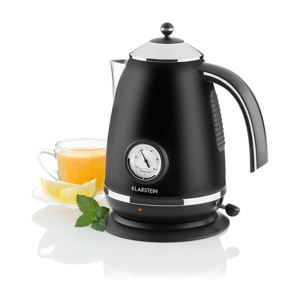 Melnā elektriskā tējkanna Klarstein Aquavita Chalet-image-2