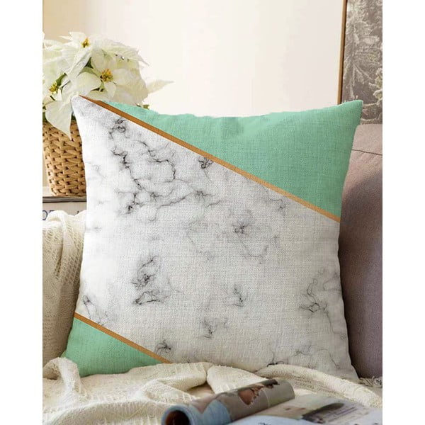 Spilvendrāna ar kokvilnas maisījumu Minimalist Cushion Covers Light Marble, 55 x 55 cm