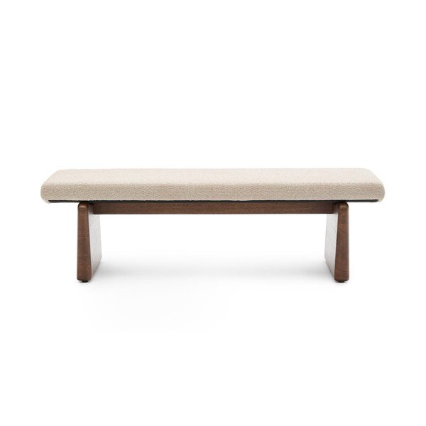 Bēšs/tumša dabīga toņa sols no šenila auduma Topaz – Kave Home