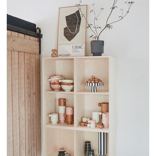 Gaiši rozā porcelāna servēšanas bļodiņa Inka – OYOY Living Design-image-1