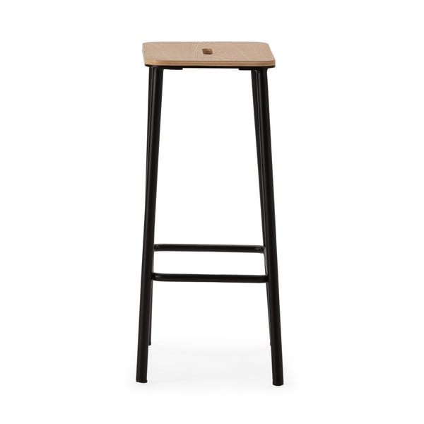 Melnas bāra taburetes (2 gab.) (sēdekļa augstums 65 cm) Abba – Marckeric-image-2