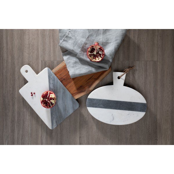Balts ar pelēku marmora servēšanas dēlis Premier Housewares Paddle-image-1