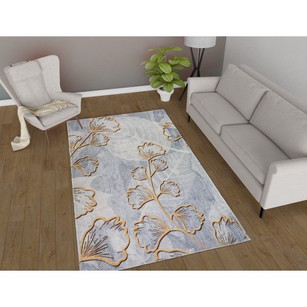 Pelēks/zelta krāsas mazgājams paklājs 120x180 cm Dainty – Vitaus-image-1