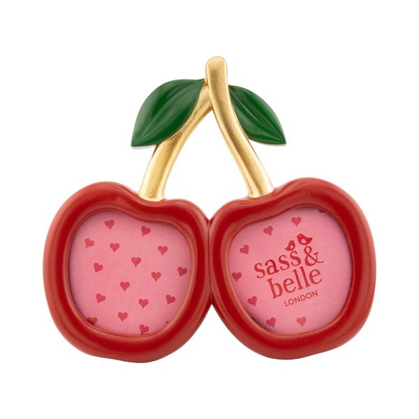 Sarkans stāvošs foto rāmis no polirezīna 17,5x15,5 cm Cherry – Sass & Belle