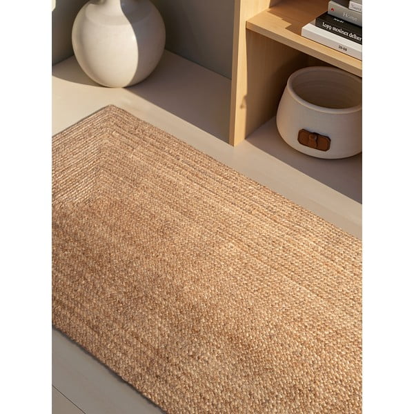 Dabīga toņa divpusējs/ar rokām darināts džutas celiņa paklājs 80x200 cm Sharmila Natural Brown – Hanse Home-image-3