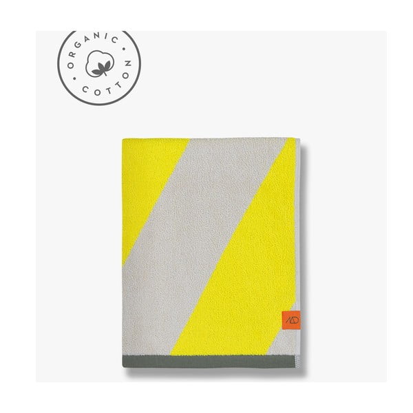 Dzeltens frotē dvielis no organiskās kokvilnas  70x133 cm Diagonal – Mette Ditmer Denmark-image-4