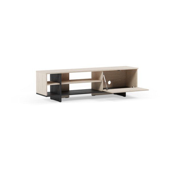 Melns TV galdiņš 160x44x36 cm Cequoia – Marckeric-image-2