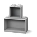 2 bērnu pelēko sienas plauktu komplekts Brick - LEGO®
