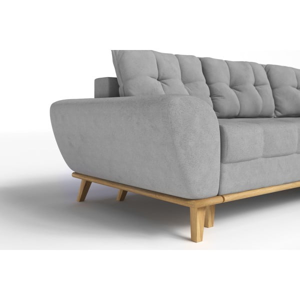 Gaiši pelēks salokāms stūra dīvāns (ar labo stūri) Balitco – Ropez-image-4