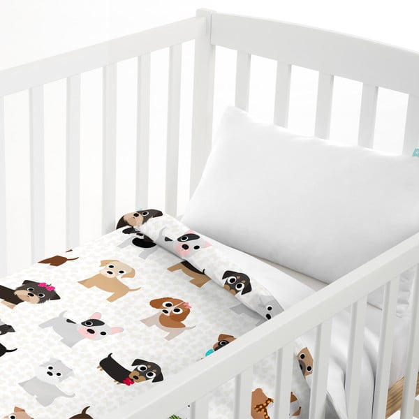 Bērnu kokvilnas segas pārvalks un spilvens Mr. Fox Dogs, 100 x 120 cm-image-2