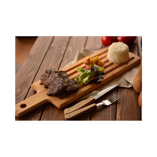 Bambusa servēšanas dēlis steikam Bambum Grill, garums 40 cm-image-1