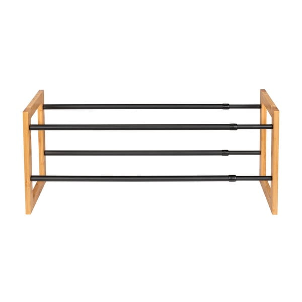 Melns/dabīga toņa metāla izvelkams apavu statīvs Ecori – Wenko-image-3