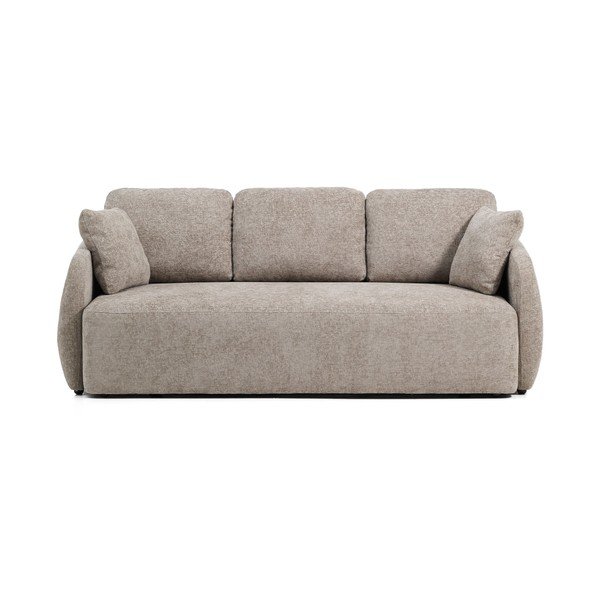 Pelēkbrūns salokāms dīvāns no šenila auduma 218 cm Laira – Kave Home