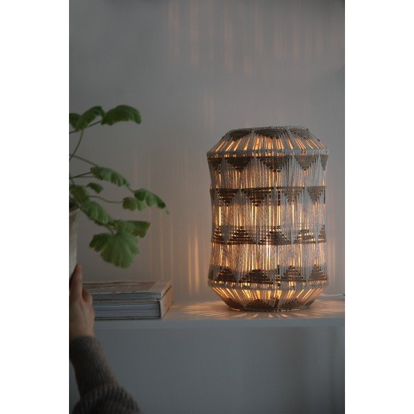 Dabīga toņa galda lampa ar auduma/džutas abažūru (augstums 35 cm) Ano – Markslöjd-image-1