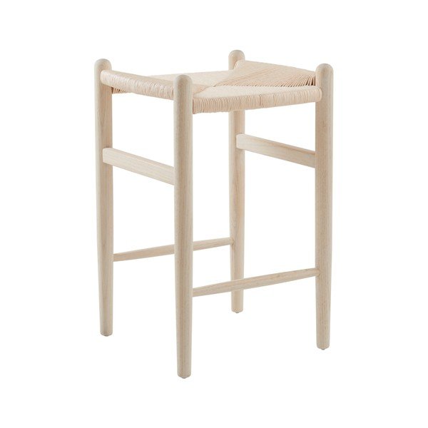 Gaiša dabīga toņa gobas masīvkoka bāra taburete (sēdekļa augstums 63 cm) Nattavaara – Jotex