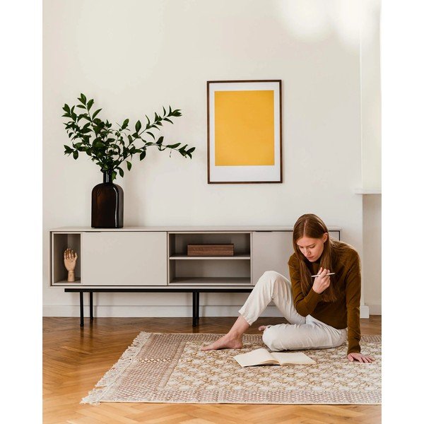 Pelēkbēšs TV galdiņš 189x61x42 cm Mod – noo.ma-image-2