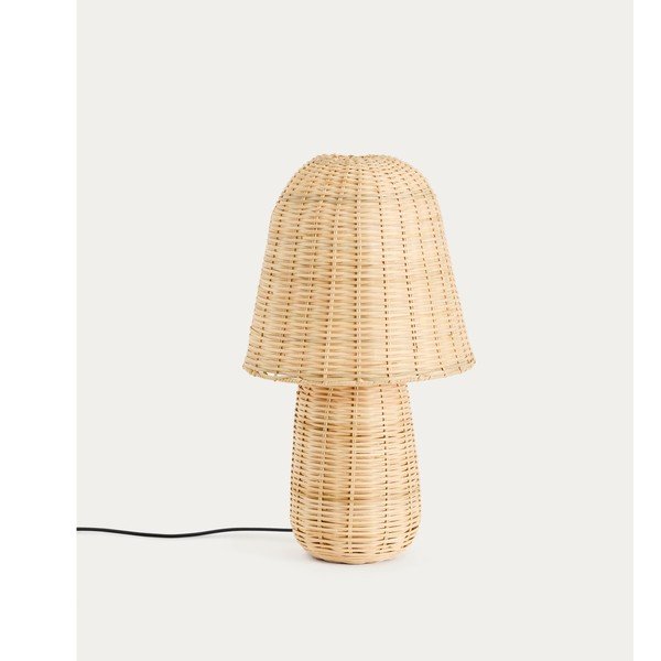Dabīga toņa rotangpalmas galda lampa (augstums 65 cm) Neuda – Kave Home-image-2