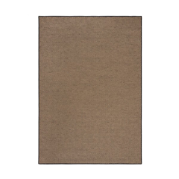 Melns/dabīga toņa džutas paklājs 120x170 cm Diamond – Flair Rugs