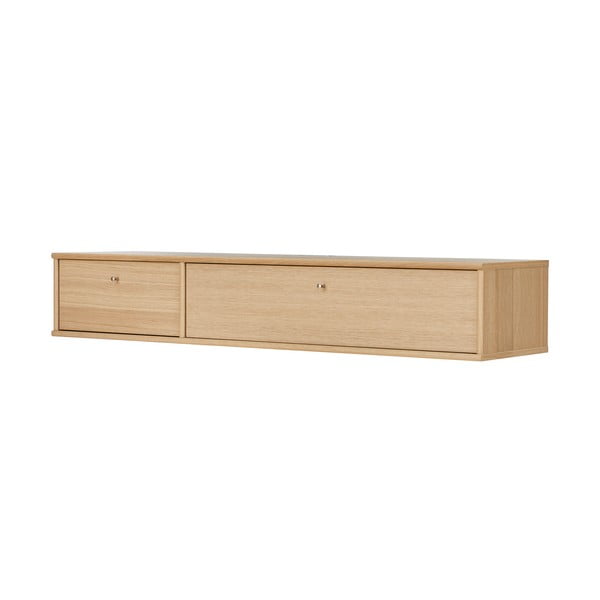 Dabīga toņa TV galdiņš ar ozolkoka imitāciju 133x22 cm Mistral – Hammel Furniture-image-2
