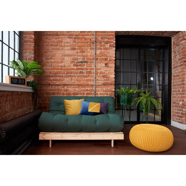 Dzeltens trikotāžas pufs LABEL51 Knitted XL, ⌀ 70 cm-image-4