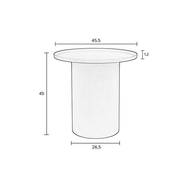 Metāla apaļš sānu galdiņš ø 45,5 cm Sverre – White Label-image-2