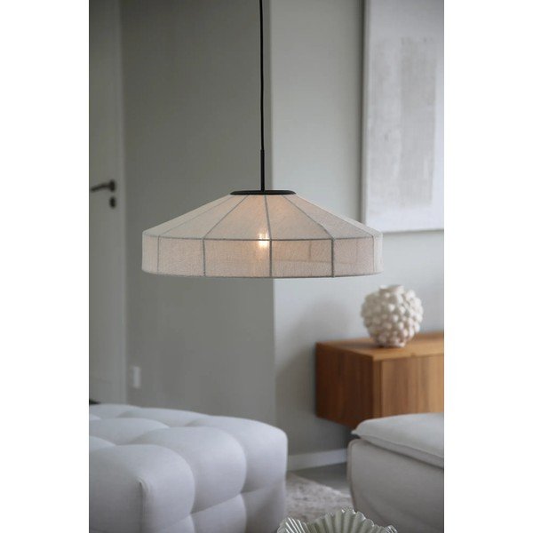 Melnbalta piekaramā lampa ar auduma abažūru ø 57 cm Alia – Markslöjd-image-1