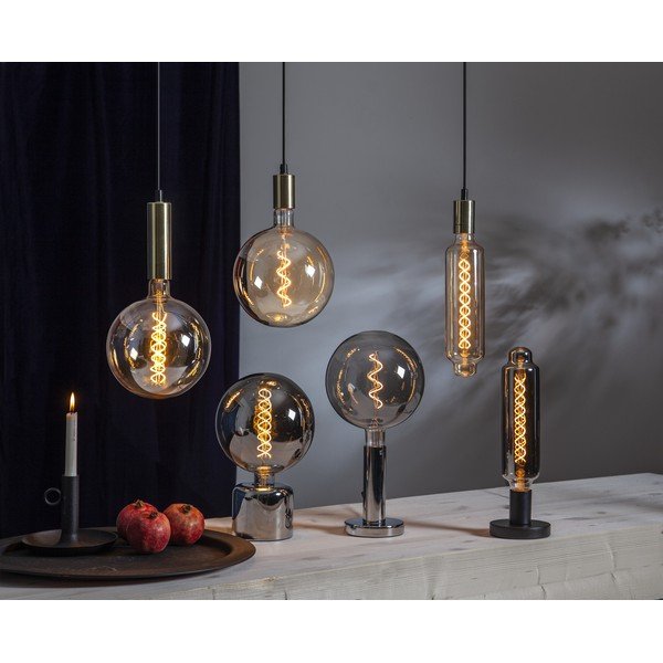 Sudraba krāsas lampas pamatne 10 cm Glans – Star Trading-image-1