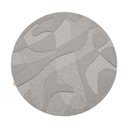 Pelēks vilnas apaļš paklājs ø 120 cm Morphic Botanica – Agnella