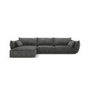 Pelēks stūra dīvāns (kreisais stūris) Vanda – Mazzini Sofas