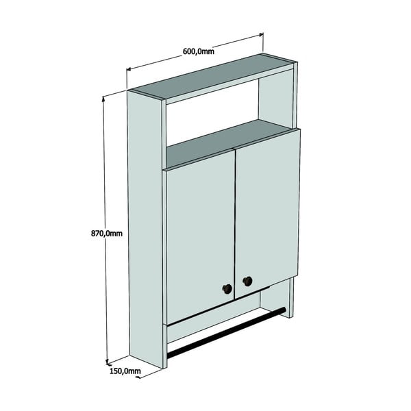Balts vannas istabas skapītis ar dvieļu turētāju, Vannas istabas skapītis-image-3