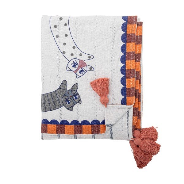 Pleds no kokvilnas maisījuma 130x155 cm Missy – Bloomingville