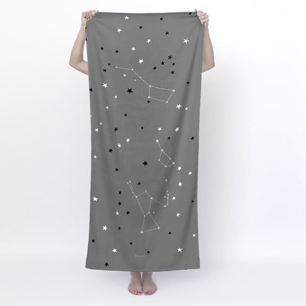 Tumši pelēks dvielis 70x150 cm Constellation – Blanc
