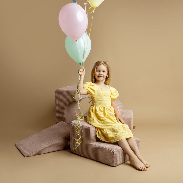 Krēmkrāsas samta putu rotaļu laukums (4 gab.) augstums 30 cm 225x90 cm Montessori – Meowbaby-image-4