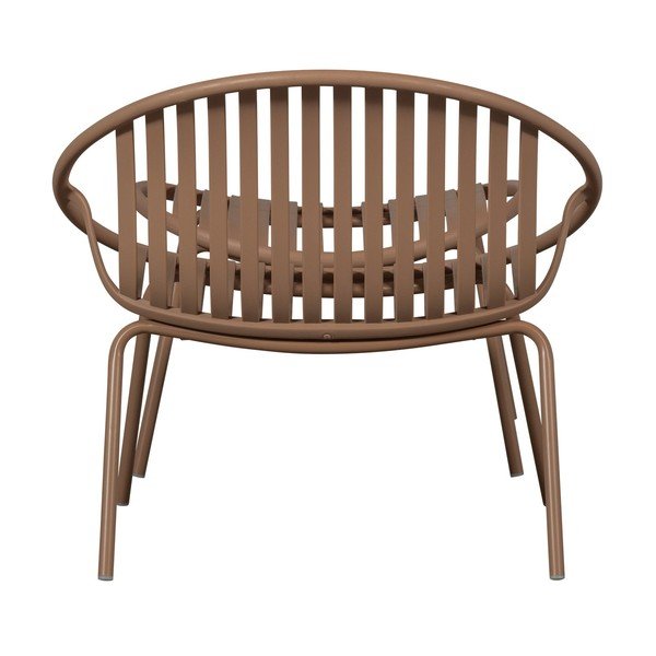 Rozā plastmasas dārza krēsls ar kāju soliņu Bruce – WOOOD-image-3