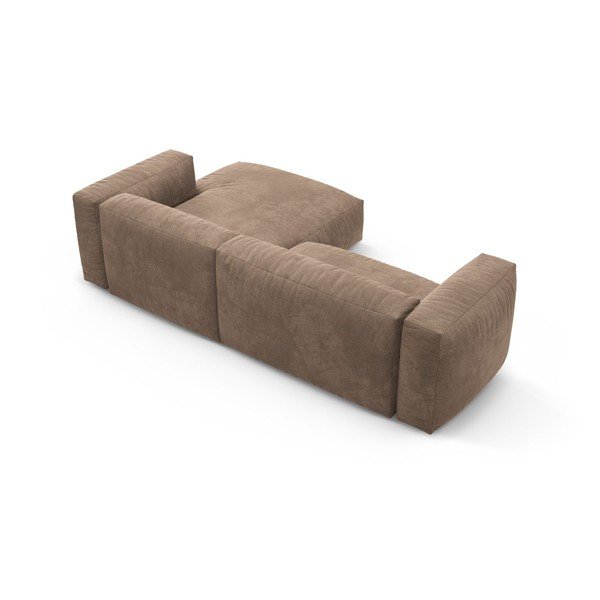 Bēšs samta salokāms modulārais stūra dīvāns (ar labo stūri/ar zvilni) – Micadoni -image-4