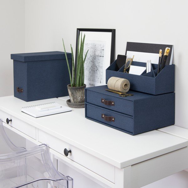 Tumši zils 2 līmeņu organizators Bigso, 33 x 25,5 cm-image-2