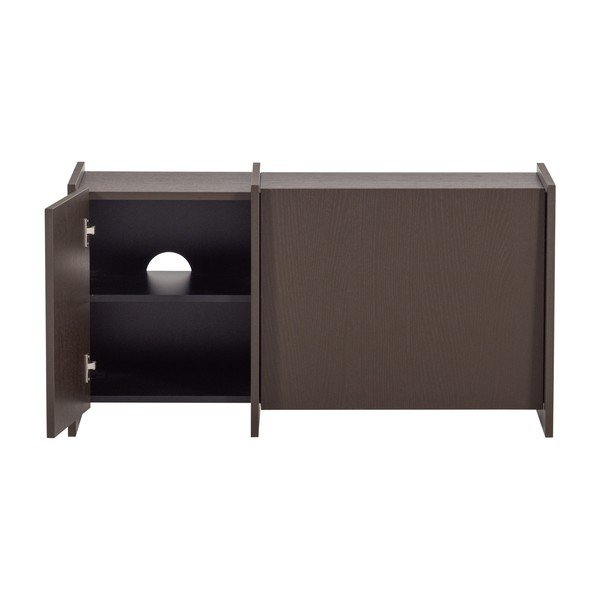 Tumši brūns TV galdiņš ar oškoka imitāciju 102x53x44 cm Brock – WOOOD-image-4
