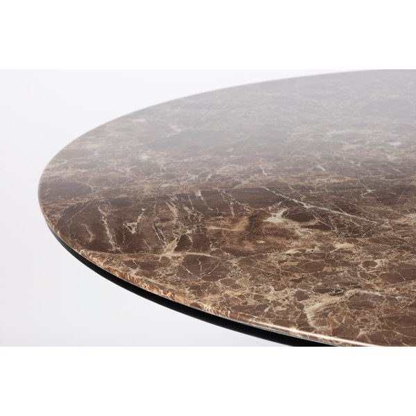 Apaļš ēdamgalds ar marmora imitācijas galda virsmu ø 110 cm Maru – White Label-image-3