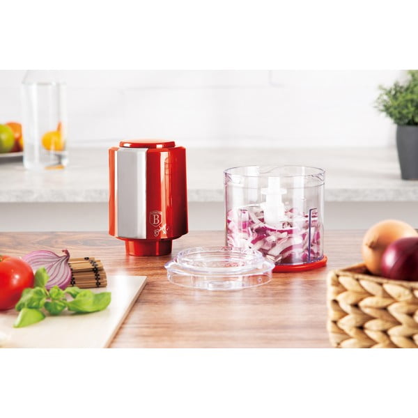Elektriskais augļu un dārzeņu smalcinātājs Burgundy Metallic Line – BerlingerHaus-image-4