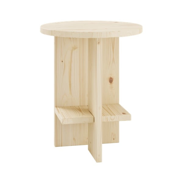 Apaļš žurnālgaldiņš dabīgā tonī Rondure – Karup Design-image-1