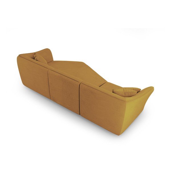 Sinepju dzeltens stūra dīvāns no buklē auduma Tokyo – Cosmopolitan Design-image-3