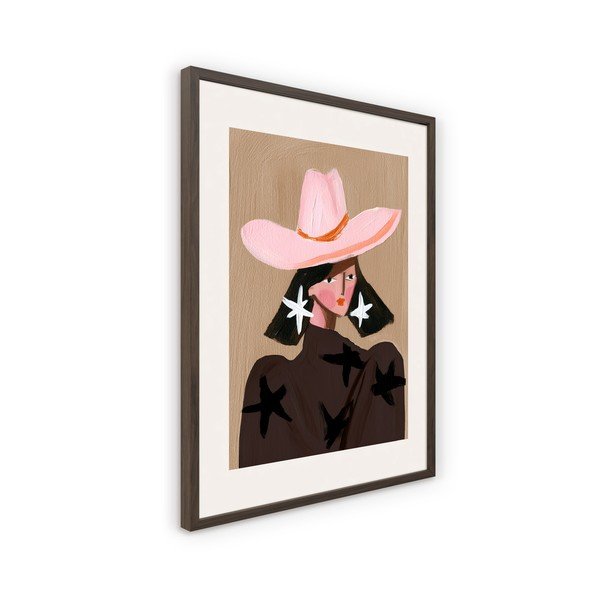 Drukāta glezna ar rāmi 50x70 cm Cowgirl – Styler-image-4