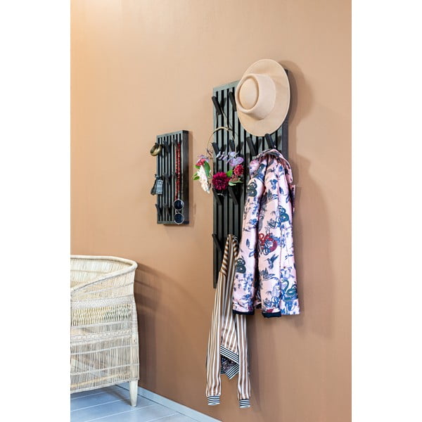 Tumši brūns ozola masīvkoka sienas pakaramais 24 cm Parco – Spinder Design-image-4