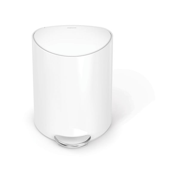 Balta metāla atkritumu tvertne ar pedāli 6 l – simplehuman-image-2