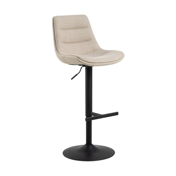 Melni/bēši bāra krēsli ar regulējamu augstumu (2 gab.) (sēdekļa augstums 65 cm) Adisa – Actona