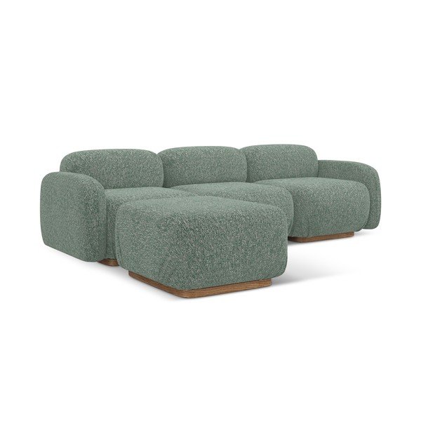 Gaiši zaļš modulārais stūra dīvāns (ar maināmu stūri) Ailani – Makamii-image-3