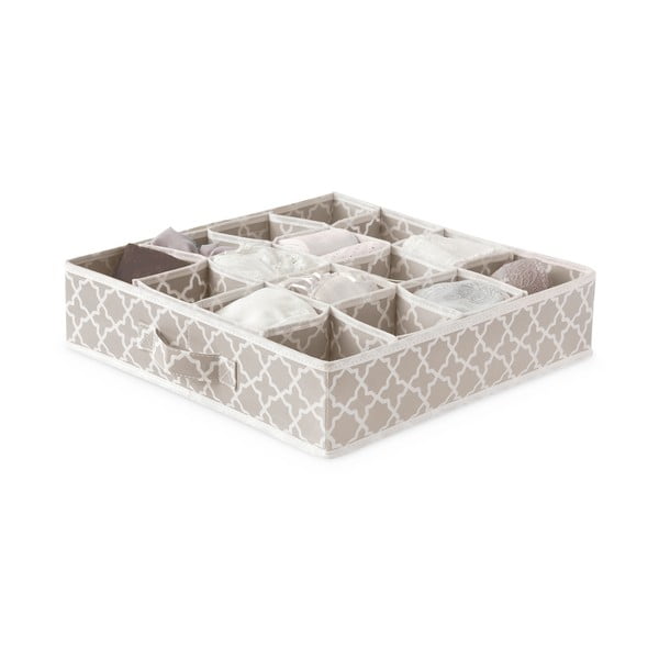 Bēšs atvilktņu organizators ar 16 nodalījumiem Compactor, 40 x 40 cm-image-2